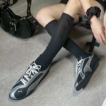 PUMA BELLA V2 LEATHER 銀光黑 薄底鞋 休閒 彪馬 國外限定 404043-01