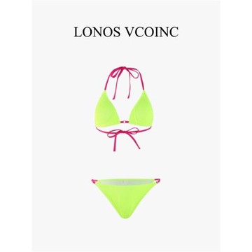 LONOS VCOINC 歐美時尚性感新款比基尼泳衣女分體綁帶小胸聚攏女