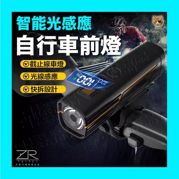 《日樣》台灣現貨  光線感應 自行車燈 腳踏車燈 爆閃 四段調光 USB充電 高亮度 安全燈 夜行燈