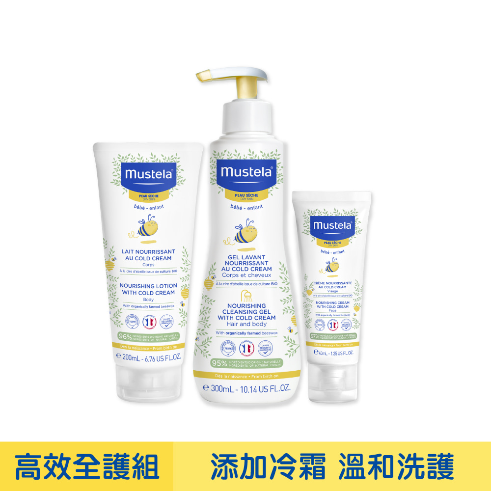 高效寶貝組(高效潤身乳200ml+高效雙潔乳300ml+高效面霜 40ml)｜慕之幼｜慕之恬廊
