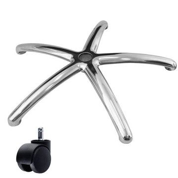 電腦椅專用 五星鋁合金腳座 (直徑70cm/PP滑輪)BASE-011LL