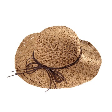 草帽遮陽帽-扇形鏤空鈎織大簷女帽子5色73vq1【獨家進口】【米蘭精品】