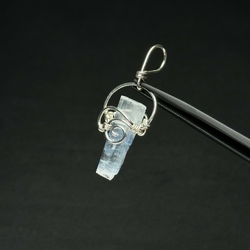 圖桑帶回 | 巴西米納斯吉拉斯 海水藍寶 海藍寶 表達順暢 天然石項鍊 史達林純銀 美國藝術家Scott手工製作 T240312-069