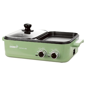 DANBY 丹比 火烤兩用鍋 DB-1BHP 獨立火力控制 雙旋鈕 不沾塗層