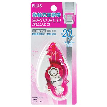 普樂士PLUS立可貼豆豆貼SPIN ECO正帶/TG-610BC/粉/8.4mmx20M