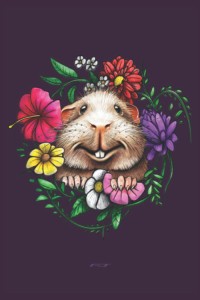 Weekly planner 2023 Guinea pig with flowers: International version x inches (approx. DIN A5) 130 pages Annual planne