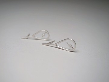 【Line 系列】 #a154 米粒小珍珠耳環/ 925銀/ 手工禮物/ 客製化