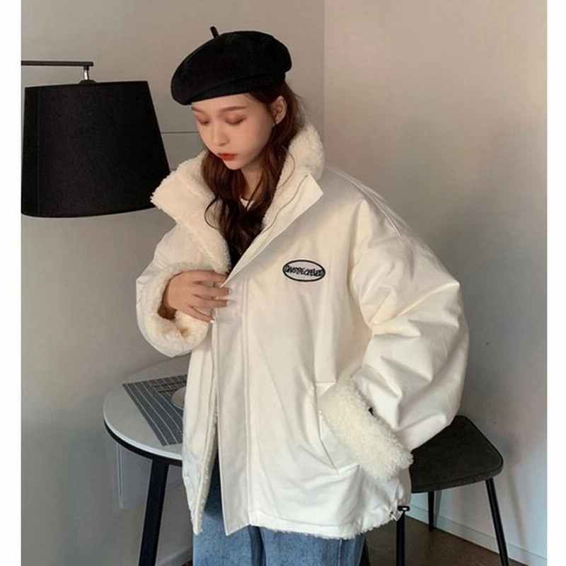 即納 裏ボア アウター ブルゾン レディース ボアブルゾン リバーシブル 冬 ジャンパー ジャケット ボアジャケット オーバーサイズ 白 赤 秋冬 通販 Lineポイント最大0 5 Get Lineショッピング