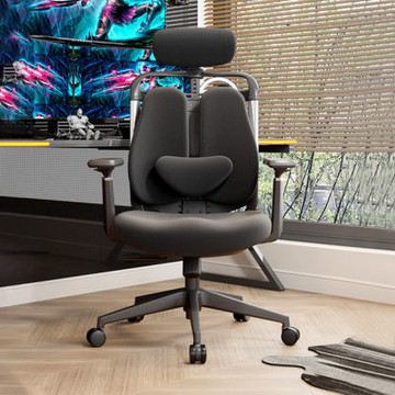 電腦椅 人體工學椅 久坐護腰 家用辦公座椅 雙背椅 電競椅 舒服升降椅子