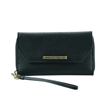 REBECCA MINKOFF 黑色防刮皮革信封造型掛式手機/名片夾/中夾 (展示品)