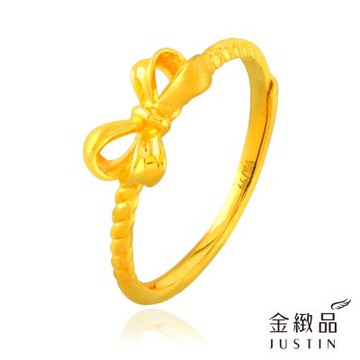 金緻品 黃金戒指 綿綿蝶結 0.61錢 5G工藝
