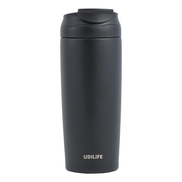 樂司/雙飲口不鏽鋼陶瓷保溫杯-600ml-武士黑-1入