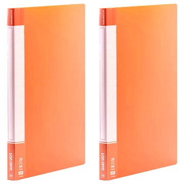 Lan CHYn 連勤牌文具 PP 馬卡龍色系20頁資料簿 LC-20MK O  2本  橘色