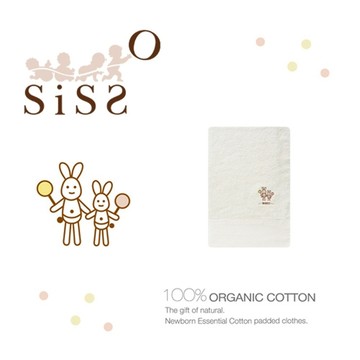 【SISSO有機棉】有機棉米小兔澎澎毛巾