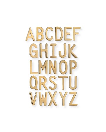 14k Gold Initial Stud Earring, Single