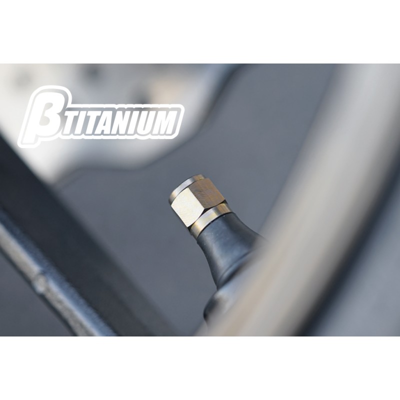 βTITANIUM（ベータチタニウム） 汎用 チタン製 エアバルブキャップセット （2個入り）（アイスブルー（陽極酸化あり）） | LINEショッピング