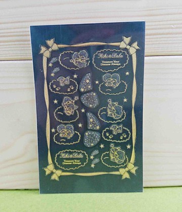 【震撼精品百貨】Little Twin Stars KiKi&LaLa 雙子星小天使 鑽貼-黑金 震撼日式精品百貨
