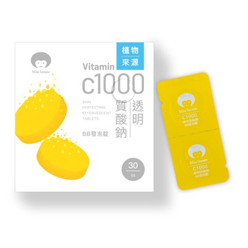 Miss Seesaw C1000透明質酸鈉發泡30錠