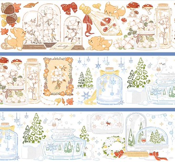 綺夢許願瓶 PET 和紙膠帶 貝殼光