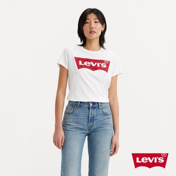Levis 女款 短袖T恤 / 經典Logo / 修身版型 白