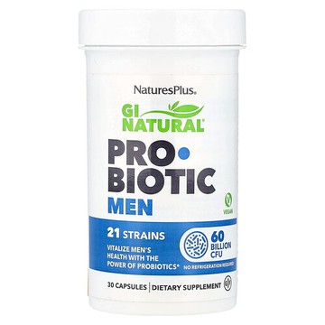 NaturesPlus, GI Natural 男士益生菌，600 億 CFU，30 粒