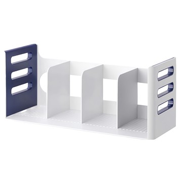 kapamax DECO 四層書架，獨特握把設計，移動方便，底部凹凸設計  46 x 19 x 19cm  海軍藍