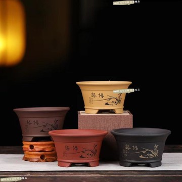 花盆 花器 紫砂花盆 精品紫砂花盆小多肉盆景盆金彈子菖蒲云竹黃楊小葉紫檀盆栽盆