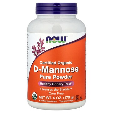 NOW Foods, 有機認可全正 D-甘露糖粉，6 盎司（170 克）