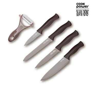 (贈品)鍋寶 不鏽鋼5件式刀具組