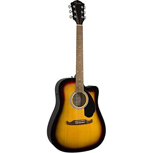 フェンダーFA-125CE Dreadnought Cutaway Acoustic-Electric Guitar Sunburst Bundl