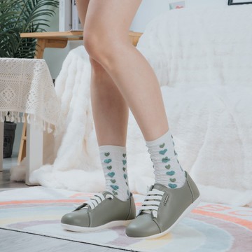 【寬腳友善】MIT舒適手工饅頭鞋。真皮。苔蘚綠2828