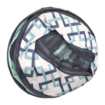 毛小孩星球 圓形摺疊寵物圍欄帳篷 貓狗戶外旅行 貓幼犬產房 玩具房 S  綠色格子  1個