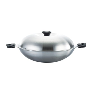 Miyaco 米雅可 新型316不銹鋼網紋不沾炒鍋蜂巢不沾鍋附蓋 40cm-Leidea樂德兒