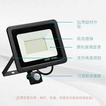 IP66防水 LED感應投光燈【屏東LED泛光燈 人體感應燈 投光燈 戶外 探照燈 led投射燈 庭院燈 感應探照燈