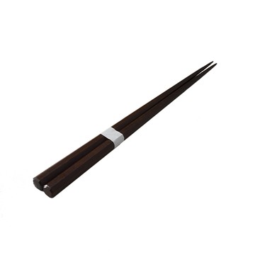 有種創意 -日本川上-龜甲六角木筷-黑棕色(23cm)