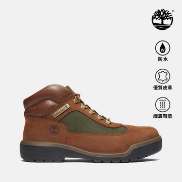 Timberland 男款棕色防水中筒戰地靴|A18A6D47