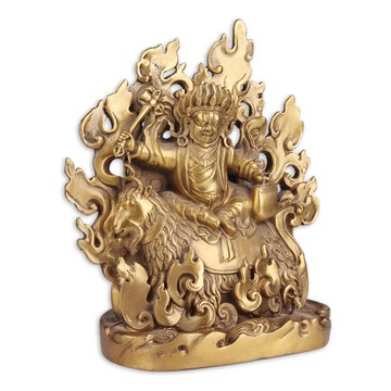 【最低價】【公司貨】【風水】黃銅大黑天密宗財神像擺件家居飾品工藝禮品客廳擺設裝飾