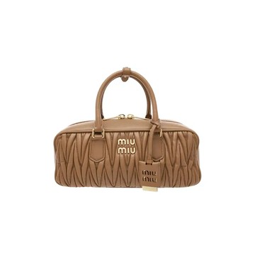 MIU MIU ARCADIE 皺摺皮革手提包斜背包