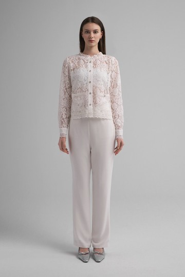 Rhea優雅織夢手工珠釦蕾絲外套