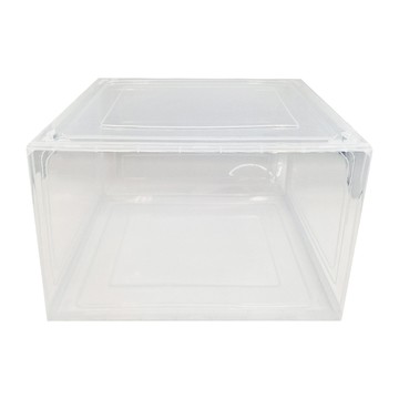 FANCY LIFE 磁吸側開收納鞋盒 透明白 33 x 27 x 21cm  1個