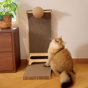 【喵仙兒】麻繩球直角貓抓板
