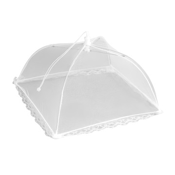 日本IMA 白色小型餐罩 聚酯纖維和鐵  32 x 32 x 19cm  1組