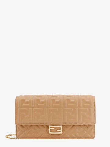 Ff leather wallet with double removable shoulder strap - FENDI - gender_Woman