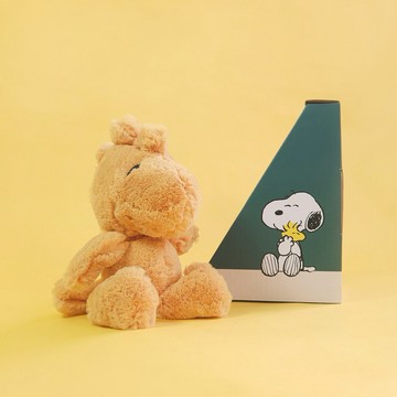 PEANUTS by BON TON TOYS｜Woodstock糊塗塌客恬柔盒裝填充玩偶-黃 15cm