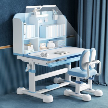 台灣公司貨 免運 兒童學習桌學生家用書桌中小學生寫字桌作業桌手搖升降課桌椅套裝 快速發貨