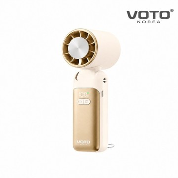 【韓國VOTO】摺疊製冷手持風扇-柔光金