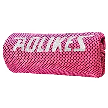 AOLIKES 奧力克斯 冷感運動吸汗巾 40*24cm 滌綸 單人 健身 跑步 瑜伽  玫紅色  1個
