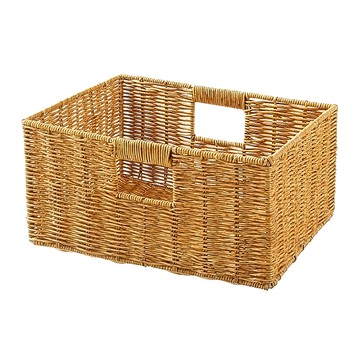 comet Home 仿藤編收納籃  L(34 x 26 x 16cm)  方形 棕色  1個