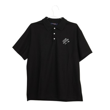 LOUIS VUITTON LV 路易威登 短袖 Polo衫 XL 黑色 棉質 【二手名牌BRAND OFF】