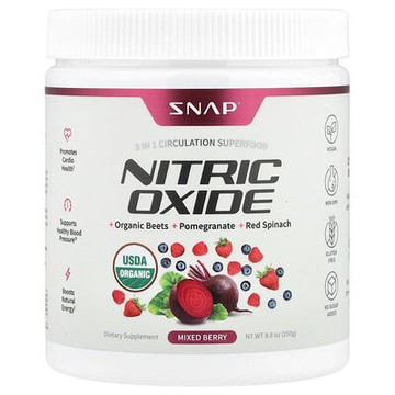 Snap Supplements, 一氧化氮，混合漿果味，8.8 盎司（250 克）